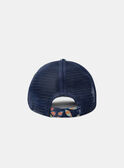 Cappellino navy con stampa foglie tropicali e pesci KLOFAGE / 24E4PGS1CHAC234