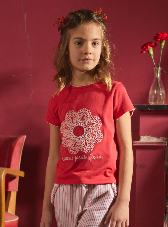 Red TEE SHIRT SS MOTISHETTE / 25E2PFJ2TMCF507