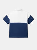 Polo in jersey blu e bianco con tasso chitarrista LEPOLAGE / 24H3PGJ1POL000