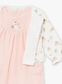 Set tutina e cardigan ecrù in velluto LOLITA / 24H0NF23ENS001