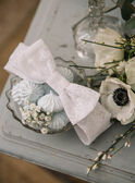 Fascia bianca in voile dévoré con stampa a fiori neonata CAJODDY / 22E4BFH1BAN001