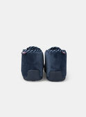 Scarpina blu con muso d'orso bianco per neonato NEANTOINE / 25F10BG31CHP070