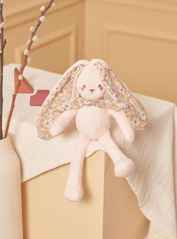 Peluche doudou nascita coniglio rosa cipria LORE / 24H0AF21JOUD322