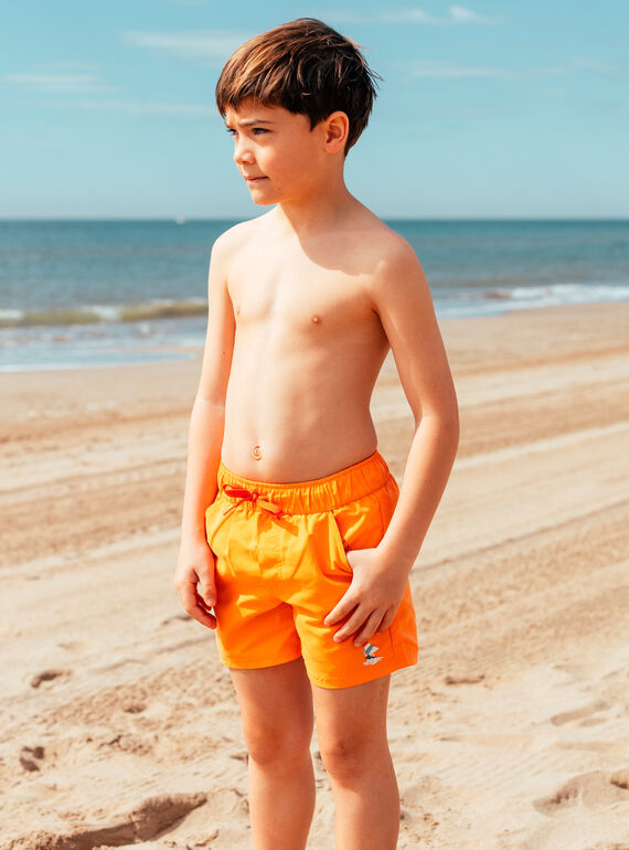 Shorts da bagno arancioni con motivo magico  MRUMOUAGE / 25E4PGC7MAIE405
