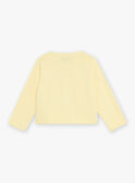 Cardigan motivo a pois e fiocco giallo pastello neonata CASABINE / 22E1BFN1CARB115