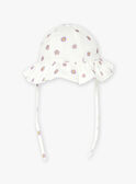 Cappellino in garza di cotone écru con stampa floreale LAANNA / 24H4BFI2CHA001