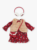 Set per bambola "Mon Adorable Poupée" abito, gilet, borsa e paraorecchie SMAFA0050TH7 / 23J7GF35HPO099