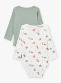 2 body in cotone ecrù e kaki LOUIS / 24H0NG11BOD001
