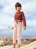 Pantaloni nude e cintura con stampa a fiori bambina CAPATETTE / 22E2PF71PAND319