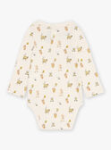 Body ecrù a costine con stampa animali fantasia GADENNIS / 23H1BG81BOD001