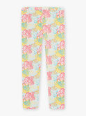 Leggings ecrù con stampa a fiori bambina CEFLOETTE 3 / 22E4PFU3CAL811