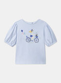 T-shirt a maniche corte celeste MEPIAFETTE / 25E2PF81TMC020