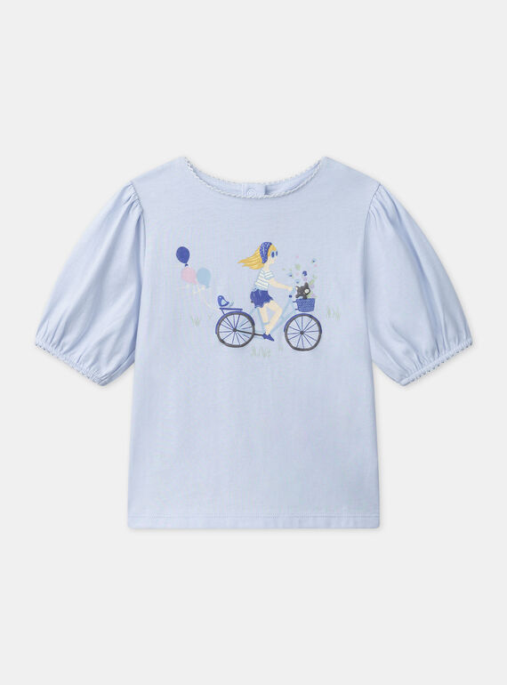 T-shirt a maniche corte celeste MEPIAFETTE / 25E2PF81TMC020