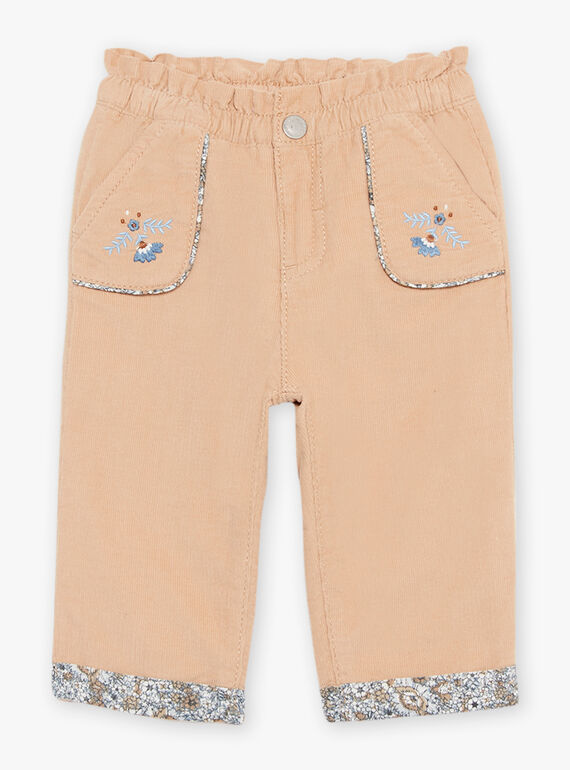 Pantaloni beige in velluto a costine DAREGINE / 22H1BFY1PANI820