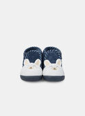 Scarpina blu con muso d'orso bianco per neonato NEANTOINE / 25F10BG31CHP070