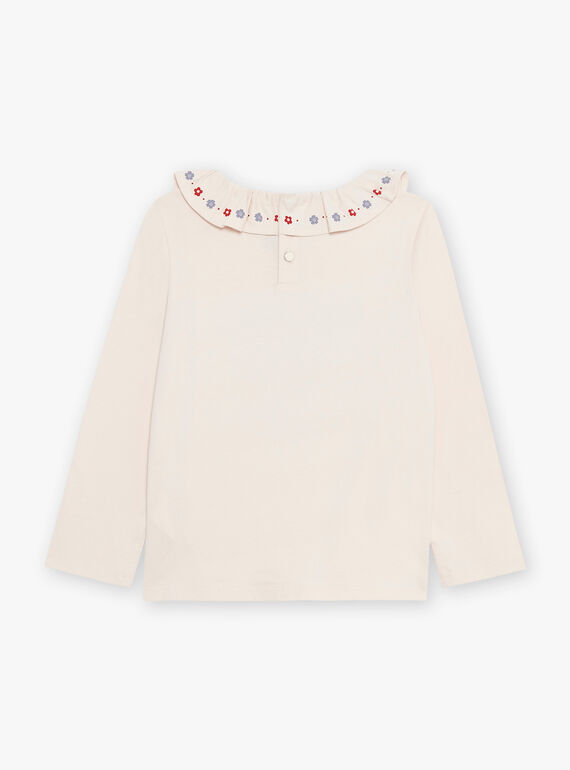T-shirt beige a maniche lunghe e con motivo testa di topo DRITIMETTE / 22H2PFX2TML808