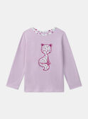 Pigiama in jersey con motivo gatto MUICOLETTE / 25E5PFE1PYJH700
