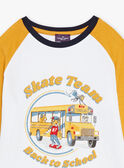 T-shirt bianca con motivo bus scolastico GIBUAGE / 23H3PG93TML001