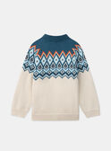 Maglione jacquard écru LARUMAGE / 24H3PGR1PULA001