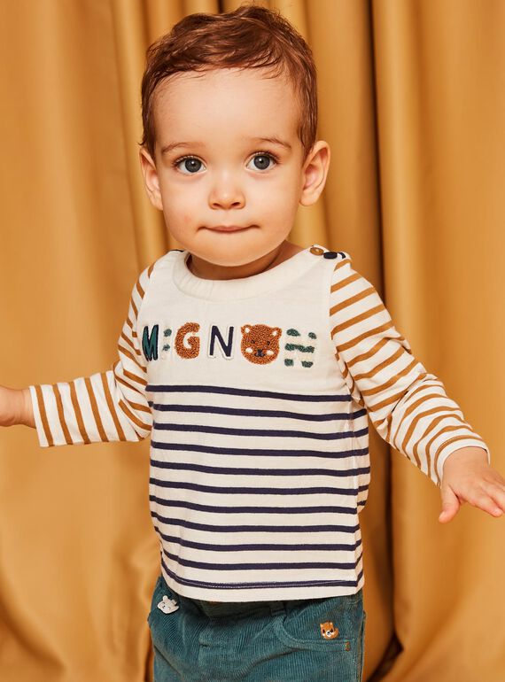 T-shirt a righe a maniche lunghe DANIGEL / 22H1BGU2TML070