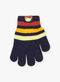 Guanti navy a righe in maglia FRAGANAGE / 23E4PG51GAN713