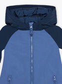 Giubbotto blu avio con cappuccio FRABLOCAGE / 23E3PG53BLO717