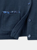 Cardigan in maglia jersey blu LECARDETTE / 24H2PFJ1CARC233