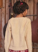 Maglione ricamato in maglia a trecce LALOLETTE / 24H2PFR1PUL001