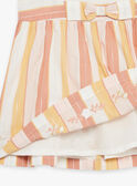 Abito e slip ecrù con stampa a righe FAUNA / 23E1BFP2ROB001