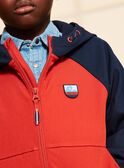 Giubbotto rosso con cappuccio FRAPOLAGE / 23E3PG52BLO713