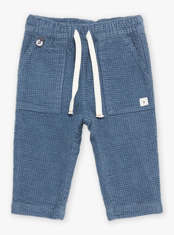 Pantaloni in velluto a costine blu-grigio DASECTOR / 22H1BGY2PAN205