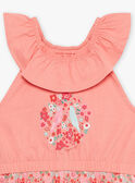 Camicia da notte pesca con stampa a fiori bambina CHOUJIETTE / 22E5PF51CHN413