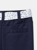 Pantaloni blu navy con cintura con stampa floreale LACLARA / 24H1BFJ1PAN070