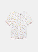 T-shirt floreale ecrù con maniche a palloncino KRIBLETTE 2 / 24E2PFB1TMC001