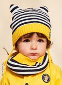 Berretto in maglia navy con orecchie 3D e stampa a righe FILAYNE / 23E4BG52BON070