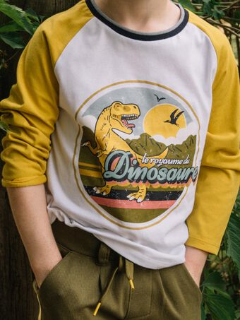 T-shirt con motivi dinosauro. DAFLOCAGE / 22H3PGD1TML001