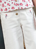 Jeans wide legs ecrù bambina CILOUETTE / 22E2PF81PAN001
