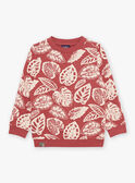 Felpa rossa con stampa tropicale FICOLAGE / 23E3PGD1SWE303