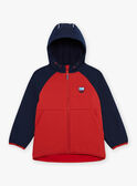 Giubbotto rosso con cappuccio FRAPOLAGE / 23E3PG52BLO713