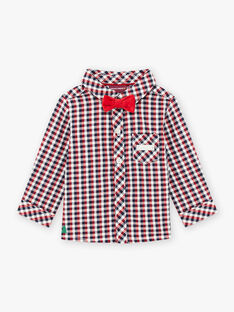 Camicia rossa a quadri e papillon neonato BAWILL / 21H1BGR1CHM050