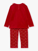 Set pigiama natalizio rosso in velluto GRUPAYETTE / 23H5PFG2PYJ050