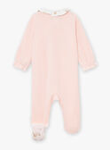 Tutina rosa chiaro in velluto LORETTE / 24H0NF11GRED322
