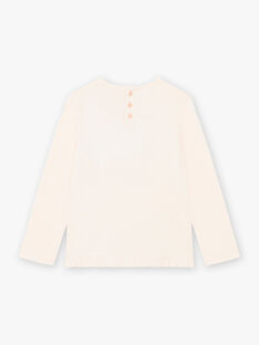 T-shirt rosa chiara con motivi libellule glitterati bambina BRIKETTE / 21H2PFM1TML321