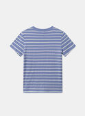 T-shirt a righe con scimmia MEMONKAGE / 25E3PG81TMC221