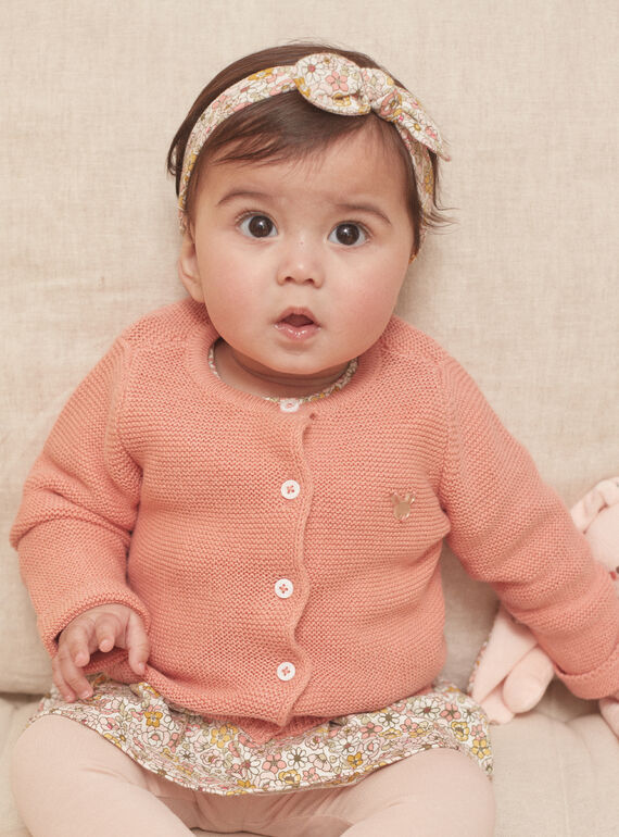Cardigan rosa cipria in maglia LOANA / 24H0CF11CARD327