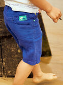 Bermuda blu notte in lino bambino COVAGE / 22E3PGN3BERC231