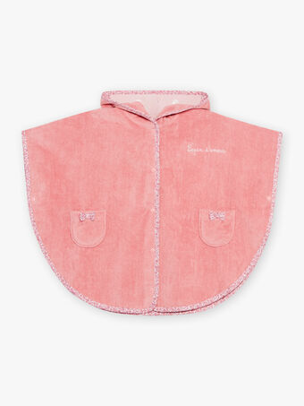Mantellina da bagno tinta unita rosa con cappuccio testa di coniglio DEBARBARA / 22H5BF21CDB303