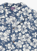 Camicia navy con stampa a fiori KROCHEMAGEM / 24E3GHT1CHM070