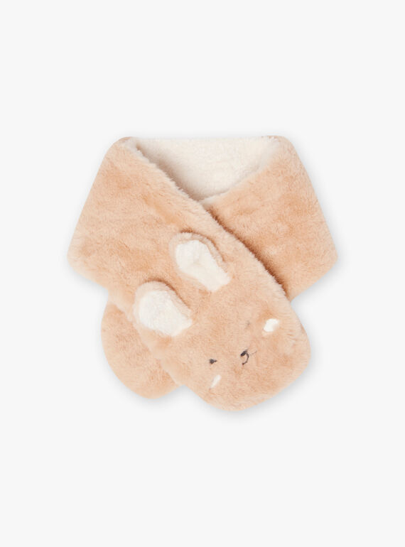 Sciarpa in finta pelliccia motivo coniglio neonato BIROBERT / 21H4BGE1ECHI819