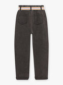 Jeans denim paperbag e cintura a righe bambina CLODETTE2 / 22E2PFF1JEAK004